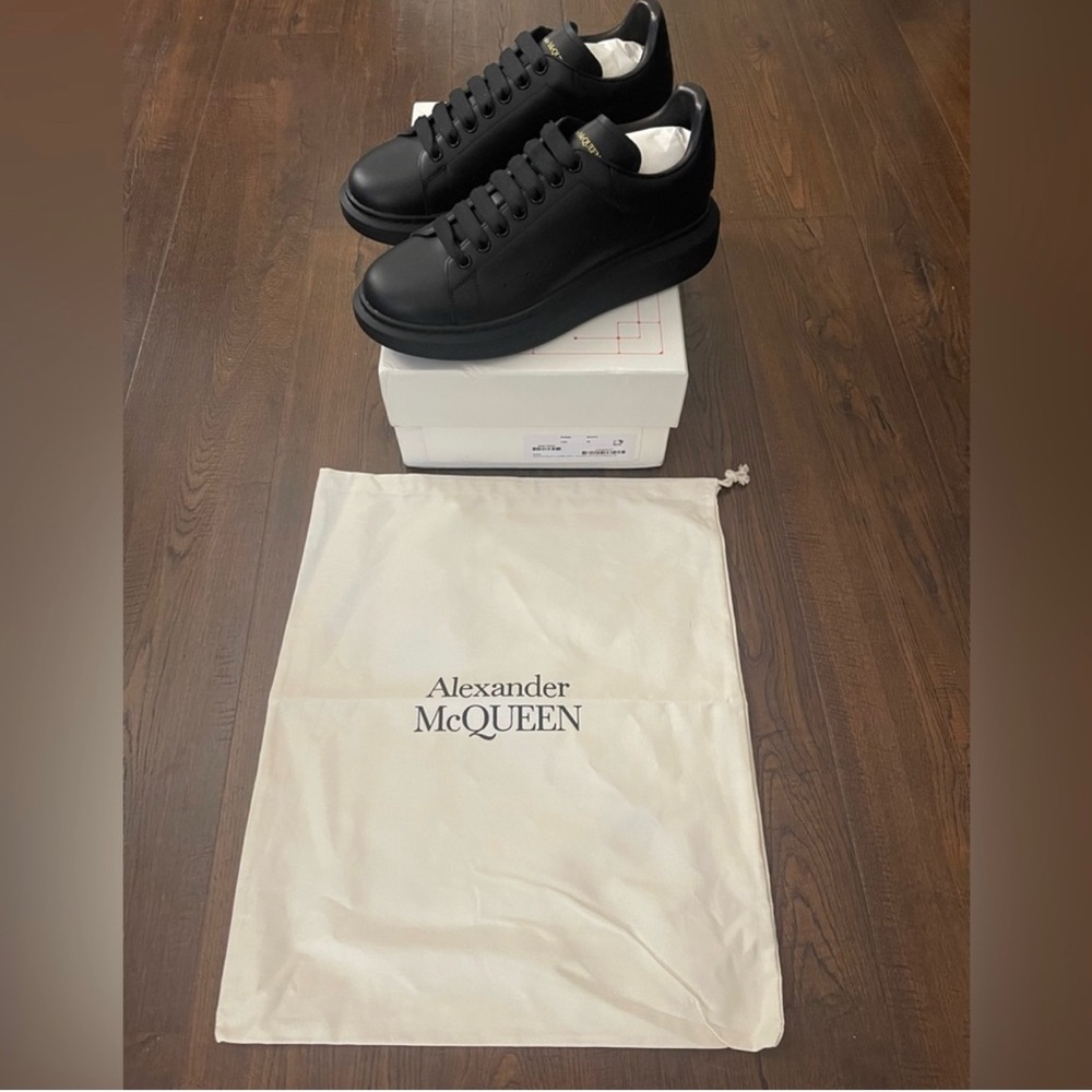 NEW Alexander McQueen Black Sneakers size 46 NWT(12 US)